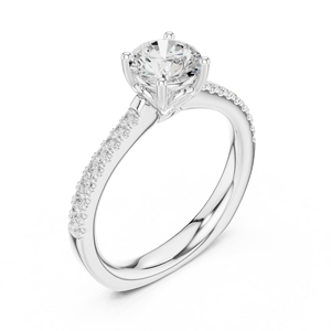 DELIGHT 10K Women's Fashion <b>Statement</b> <b>Ring</b> with CZ Diamond Elegant Diamond <b>Rings</b> - Product Image 4