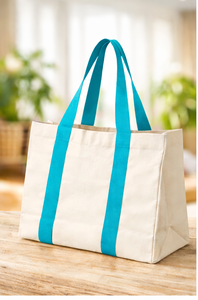 Bolsa de compras de lona de algodón grande, ecológica, personalizada con su logotipo, ideal para playa, regalos o promociones. - Product Image 4