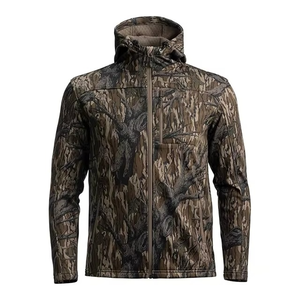 Veste de chasse en softshell, vente en gros d'usine, confortable, de haute qualité, imprimé camouflage, multi-poches, imperméable, pour le camping d'hiver, pour hommes - Product Image 1