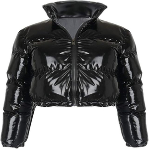Glossy Puffer <b>Jackets</b> _ 2026 Winter Zipper Glossy Men Puffer <b>Jacket</b> Custom Logo Waterproof Men's <b>Jackets</b> - Product Image 3