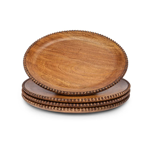 Juego de dos impresionantes platos de madera para vajilla, decoración de hoteles y uso en la cocina. - Product Image 6