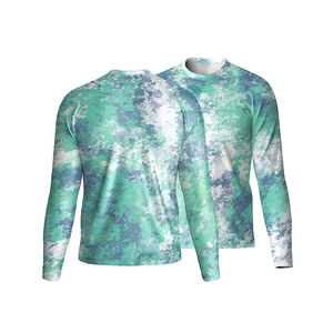 Chemise de pêche à manches longues pour homme avec imprimé dauphin, protection anti-UV UPF 50, haut en polyester imprimé par sublimation - Product Image 6