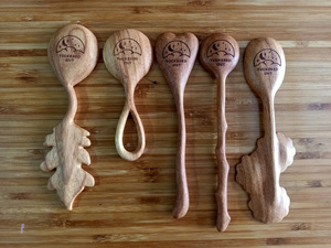 Wooden <b>Spoon</b> 100% Natural Wood Custom Shapes OEM Label Printing Bulk Order - Product Image 3
