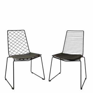 Silla Moderna de Metal con Respaldo de Rejilla Color Verde Azulado, Asiento de Descanso con Estructura de Estilo Mid-Century para Sala de Estar, Exteriores, Villas y Apartamentos - Product Image 5