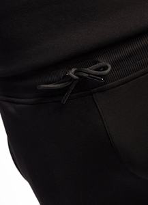 Custom Wholesale Gym Plain Black Fitted Cotton Men's Tracksuit - Product Image 5