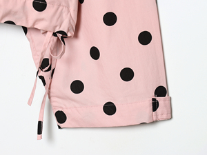 Pull-over en polyester tissé pour femme, à pois, col mandarin, manches classiques, longueur normale, style printemps, finition écologique - Product Image 5