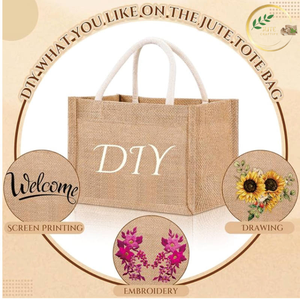 Sac de courses écologique en jute naturel avec des bretelles confortables - Product Image 2