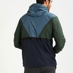 Unisex Anrok Vintage Windbreaker Jacket Hot Sale Quater Zipper Hoodie Lightweight Waterproof Colour <b>Block</b> Breathable Windproof - Product Image 1