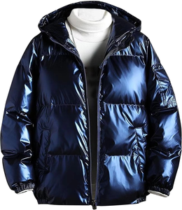 Dernières vestes d'hiver à capuche pour hommes, sur mesure, de haute qualité, chaudes, épaisses, à la mode, avec logo personnalisé, vente en gros - Product Image 1