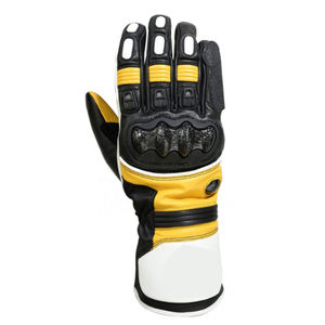 Guantes de Motocicleta de Cuero para Adultos - Guantes Deportivos de Alta Calidad para Exteriores con Diseño Antideslizante de Dedos Completos Unisex - Product Image 5