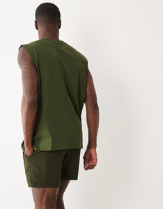 High Quality Breathable Quick Dry Eco-Friendly Wide Shoulder Fitness <b>Singlet</b> Gym Fitness Tops Loose Muscles Camisole Sleeveless - Product Image 3
