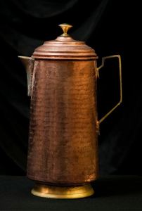 Ensemble de carafes en cuivre pour une esthétique créative des arrangements culinaires, service d'eau, ensemble métallique avec verres, durable, réutilisable, cuisine, salle à manger - Product Image 2