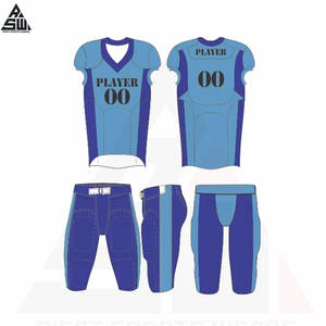 定制男式成人美式橄榄球队队服大码耐用面料合身球衣搭配裤子高品质队服套装 - Product Image 3