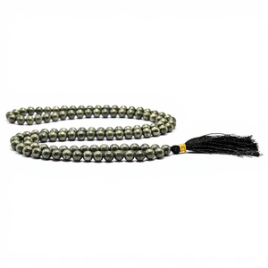 Meilleur Collier Mala en Pyrite 108 Perles, Perles de Prière Rondes en Pierre Précieuse de 8mm, Collier de Méditation et de Yoga, Bijou Religieux Unisexe - Product Image 6