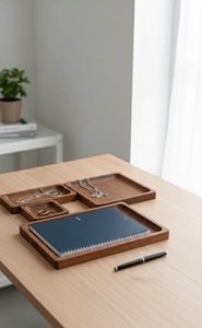 Excellent Quality Natural Wood Serving Tray for <b>Breakfast</b> <b>in</b> <b>Bed</b> Kitchen <b>Table</b> or Living Room Available At Factory - Product Image 1