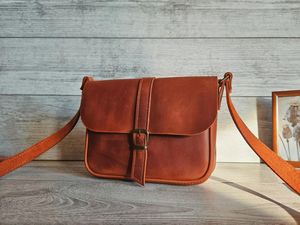 <b>Small</b> Handmade <b>Leather</b> Purse Personalized Crossbody Shoulder <b>Bag</b> for Women Cute Cross Body Handbag Everyday Gift for Her - Product Image 1