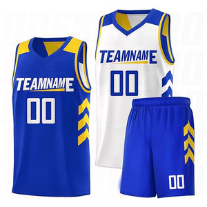 ชุดบาสเก็ตบอลแบบกำหนดเอง เสื้อบาสเก็ตบอลแบบกำหนดเอง ชุดกีฬาสีตามสั่ง ระบายอากาศได้ดี แห้งเร็ว เสื้อทีมบาสเก็ตบอล ชุดกีฬา - Product Image 1