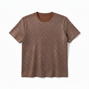 Camiseta Personalizada para Hombre, 100% Algodón, Estampada, Corte Holgado, Manga Corta, Precio Bajo, Transpirable, Ligera, con Pedrería - Product Image 4