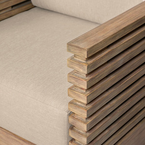 Ensemble de meubles de jardin modernes de luxe, canapé d'extérieur en teck - Plobia - Product Image 6