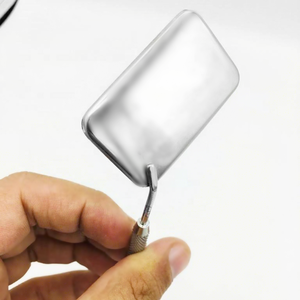 Eyelash Extension <b>Mirror</b> <b>Square</b> Shape Silver Shiny Stainless Steel Private Label Single Side Used <b>Mirror</b> Diamond Grip handle - Product Image 4