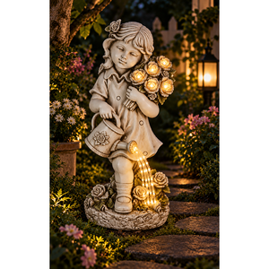 Decoración de Jardín con Figura de Niña Orinando - Product Image 3