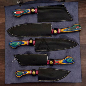 Juego de Cuchillos de Chef Profesionales de Damasco, Hechos a Mano, Sostenibles, de 67 Capas, Ligeros, con Color Personalizado - Product Image 5