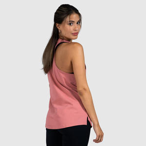 Women's Solid Color Breathable Knitted Tank <b>Top</b> Scoop Neck Front Logo Casual Green Sleeveless - Product Image 3