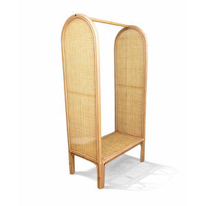 Mejor oferta en percheros de ropa hechos de ratán, percheros de ropa económicos, rieles abiertos para guardar ropa - Product Image 1