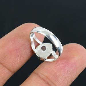 Handmade Rose Quartz <b>Ring</b> 925 Sterling <b>Silver</b> Pear Cabochon Gemstone <b>Ring</b> Elegant Jewelry Gift For Women - Product Image 3