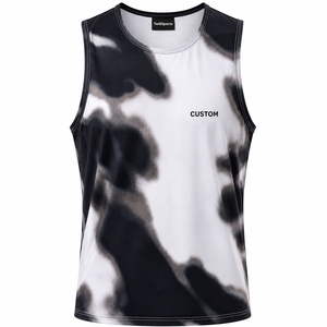 High Quality Casual Knitted 100% Gym <b>Vest</b> Tank Top for <b>Men</b> <b>White</b> Tight Muscle Fitness Ribbed Sporty Fitness Wear - Product Image 1