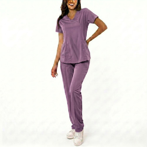 OEM Custom Nurse <b>Scrubs</b> <b>Set</b> Breathable Medical Uniform Comfortable Hospital Workwear Wholesale Pricing Nurse <b>Scrubs</b> <b>Set</b> - Product Image 5