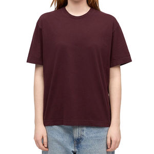 Camiseta de moda para mujer, informal, de manga corta, cuello redondo, algodón suave, transpirable, cómoda, top de verano, ajuste relajado, uso diario, gimnasio - Product Image 4