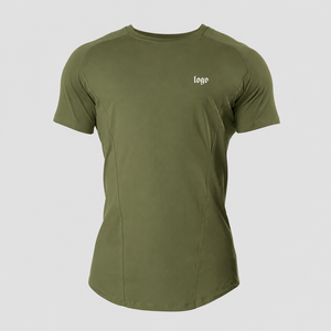 Camisetas Básicas de Cuello Redondo para Hombre al por Mayor, con Logotipo Personalizado Serigrafiado, Color Sólido, Tejido Suave - Product Image 5