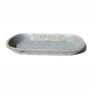 Tazón de masa de madera maciza, decoración de granja gris rústica, calidad de exportación hecha a mano para hacer velas, cuencos - Product Image 2