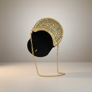 Kundan Brass <b>Mini</b> Clutch Gold - Product Image 3