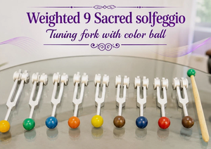 Diapasón de solfeggio sagrado ponderado de 9 tonos con bola de color, instrumento manual. - Product Image 5