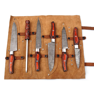 Juego de Cuchillos de Chef Multifuncionales Hechos a Mano con Mango de Madera Azul Ecológico de Alta Calidad, 3 Piezas de Acero Inoxidable, Venta al Por Mayor - Product Image 4