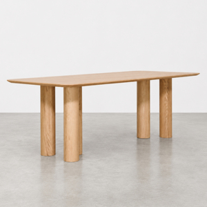 Mid Century Modern Solid <b>Wood</b> Dining <b>Table</b> Set Indonesia Jepara Teak Round Dining <b>Table</b> and Chairs Dining Room Furniture Home - Product Image 1