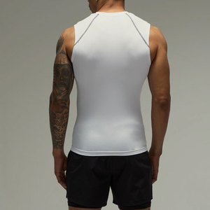 New Fitness Tank Top Men's Compression Breathable Material 90% Spandex 10% Nylon High Stretchy Anti-Shrink Sleeveless <b>Stringer</b> - Product Image 6