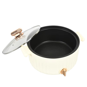 Electric Skillet Cooker with Glass Lid Nonstick Heating Pan Countertop Cooking Pot for Home Kitchen - Product Image 3