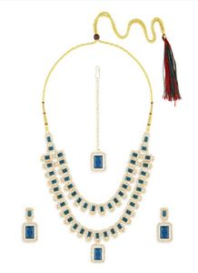 Nouveau Collier Européen Américain à Col Ouvert, Motif Floral, en Cuivre et Zircon, Plaqué Or 18K, pour Robe de Soirée de Luxe - Product Image 3