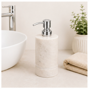 Distributeur de savon en marbre naturel avec pompe en acier inoxydable de qualité supérieure, support pour lotion liquide pour hôtel et accessoires de salle de bain à domicile - Product Image 6