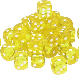 Jeu de dés en résine orange avec points blancs pour jeux de société et jeux de table, artisanat artistique, décoration de la maison, dés en résine pour jeux - Product Image 4