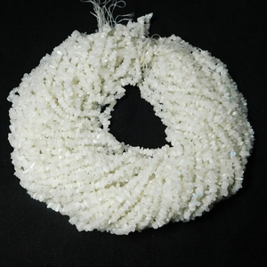 Cuentas de Piedra Lunar Blanca Natural en Forma de Virutas, Sueltas, de 4-5mm, Forma Irregular, para Fabricación de Joyería, Venta al por Mayor, Lakshya Enterprises - Product Image 5