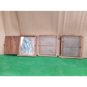 Antique Carved Solid Wood Mirror Frame Vintage Industrial Design for Dining Bedroom Apartment Living Room <b>Hotel</b> Kitchen Bathroom - Product Image 5