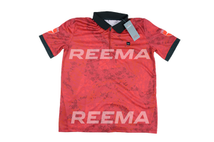Reema presenta camisetas de fútbol sublimadas personalizadas para hombre, de manga corta, que absorben la humedad, con cuello vuelto, para todas las estaciones, de corte regular. - Product Image 1