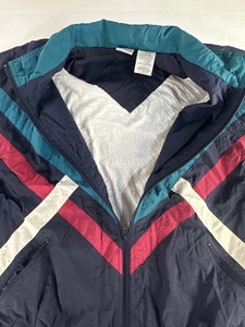 athletic retro colorblock custom vintage 85s 95s windbreaker Jacket Hooded Front Color Block Strips nylon Polyester Waterproof - Product Image 4