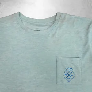 T-shirt léger menthe à poches pour homme |   T-shirt avec poche graphique sur la poitrine - Product Image 3