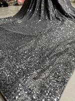 Sari Tradicional Indio Moderno de Georgette con Lentejuelas, Bordado Exquisito, Secado Rápido, Protección Solar, para Todas las Estaciones, para Bodas