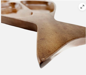 Bandeja de Madera Abstracta con Forma de Pez, Plato Dividido para Servir Aperitivos, Entradas y Cócteles - Product Image 6